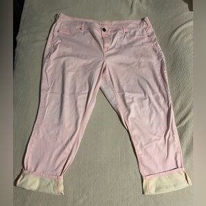 Maurices Pale Coral Ankle Stretch Twill Pants